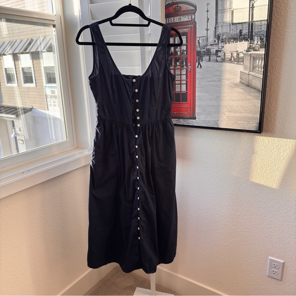 J. Crew. Size 6.  Midnight Blue Maxi with Button Detail - Picture 12 of 13